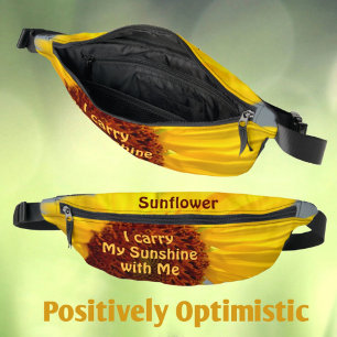 Sacs Banane Sunflower I Carry My Sunshine with Me Personnalisé