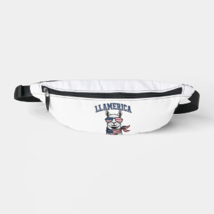 Sacs Banane T-Shir gravure vintage lama patriotique Llamerica
