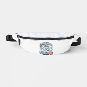 Sacs Banane T-Shirt D Typographie Gras Dept Ingénierie Licorne