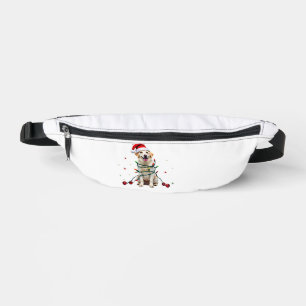Sacs Banane T-shirt de Noël moche de chien Boxer blanc drôle d