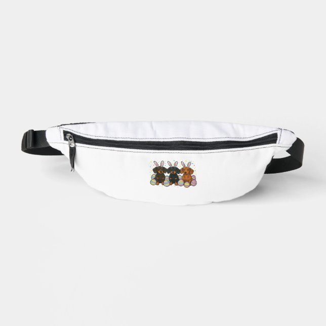 Sacs Banane T-Shirt de Pâques teckel (Recto)