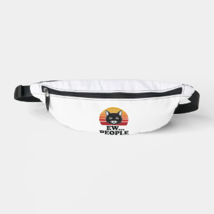 Sacs Banane T-shirt drôle de chat noir Ew personnes rétro Suns