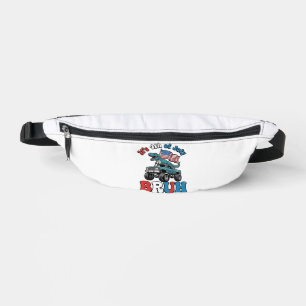 Sacs Banane T-shirt drôle de dinosaure camion monstre 4 juille
