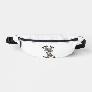 Sacs Banane T-shirt patriotique de Raton Laveur Sauvage Mais L