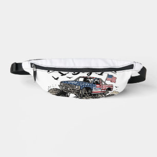 Sacs Banane T-Shirt Tout Garçon Américain Camion Monstre Patri