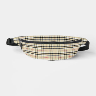 Sacs Banane Tartan à carreaux marron et noir
