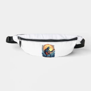 Sacs Banane Tee-shirt Halloween Tortue Squelette Rocker pour a