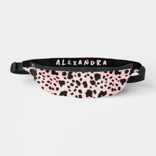 Sacs Banane Tendance Chic Noir Rose Vache Motif Animal Nom