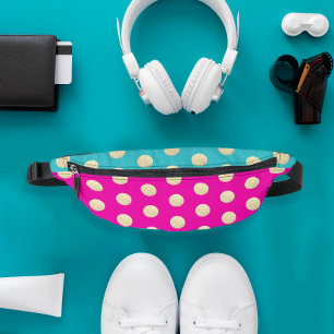Sacs Banane Tendance Moderne Féminin Rose Pailleté Points Rond