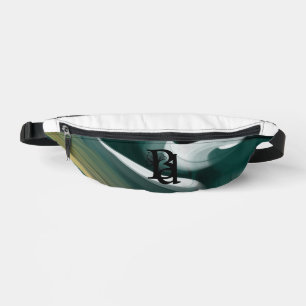 Sacs Banane Tendance Sacoche Blanche Art Abstrait Noir Vert