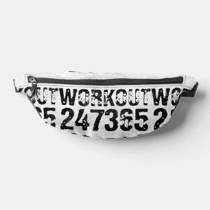 Sacs Banane Texte usé et rayé Workout 247365 rustique
