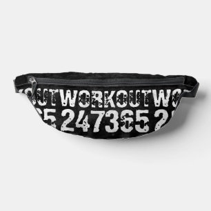 Sacs Banane Texte usé et rayé Workout 247365 vintage