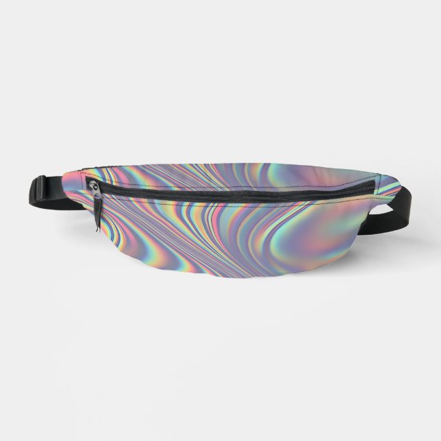 Sacs Banane Texture de tourbillon holographique iridescent (Recto)