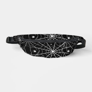 Sacs Banane Toile d'araignée noire et blanche motif gothique e