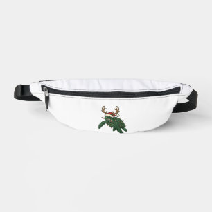 Sacs Banane Tortue de mer de Noël Renne Gravure vintage De