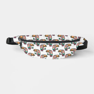 Sacs Banane toucan oiseau de la jungle pastel arc-en-ciel moti