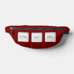 Sacs Banane Touches CTRL ALT DEL de SlipperyJoe trois blanches