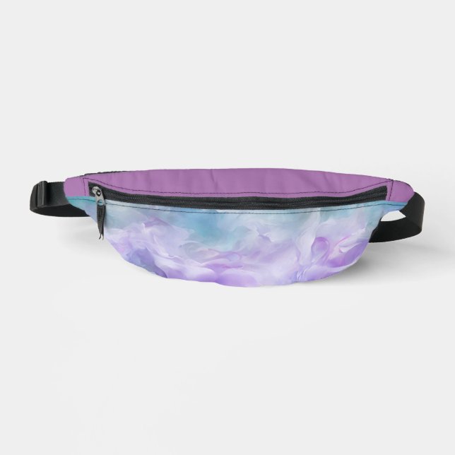 Sacs Banane Tourbillon de nuage bleu et violet (Recto)