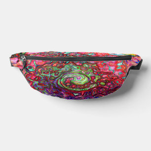 Sacs Banane Tourbillon liquide abstrait groovy rouge aquarelle