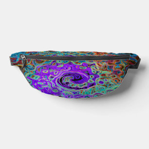 Sacs Banane Tourbillon Liquide Abstrait Rétro Coloré Violet