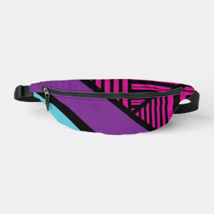Sacs Banane Triangle - rose, pourpre, bleu et noir