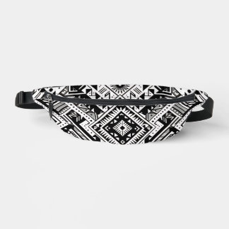 Sacs Banane Tribal monochrome - Symétrie en gras en noir