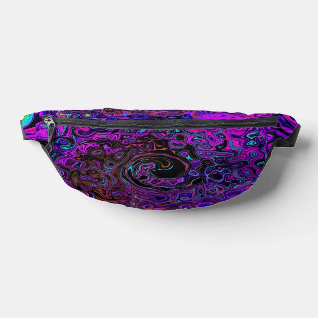 Sacs Banane Trippy Black et Magenta Retro Liquid Swirl (Poser)