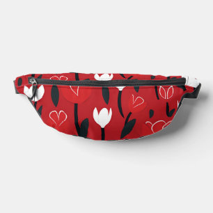 Sacs Banane Tulipe Florale Rouge et Blanche Bold