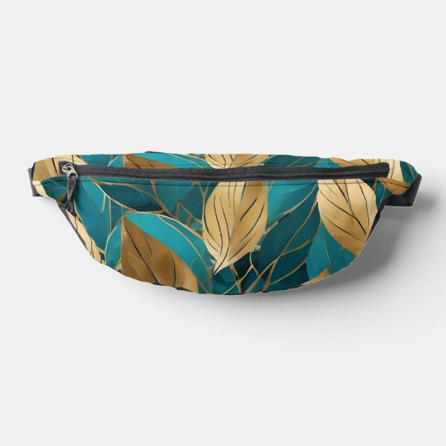 Sacs Banane Turquoise Gold Modern Boho Collection Feuille (Poser)