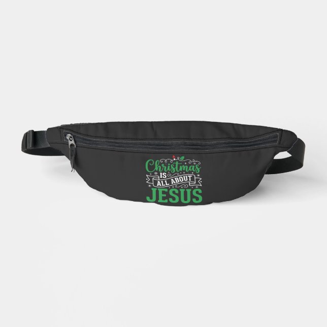 Sacs Banane Typographie de Noël, tout est question de Jésus (Recto)