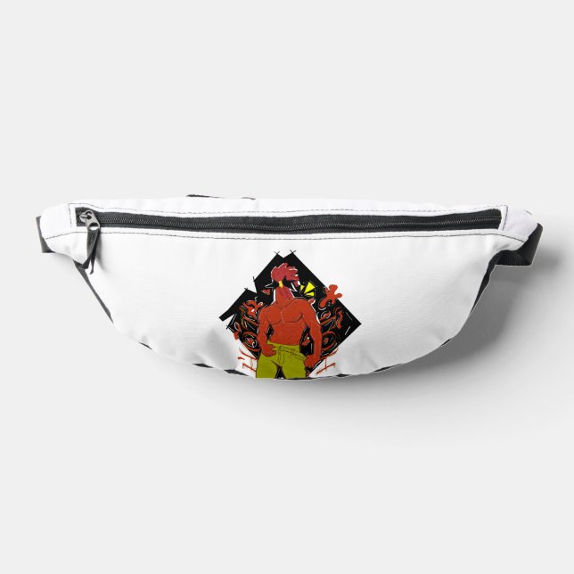 Sacs Banane Un coq chaud dans un style pop art. (Poser)