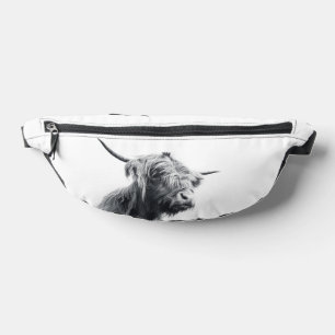 Sacs Banane Vache Majestic Highland noir et blanc