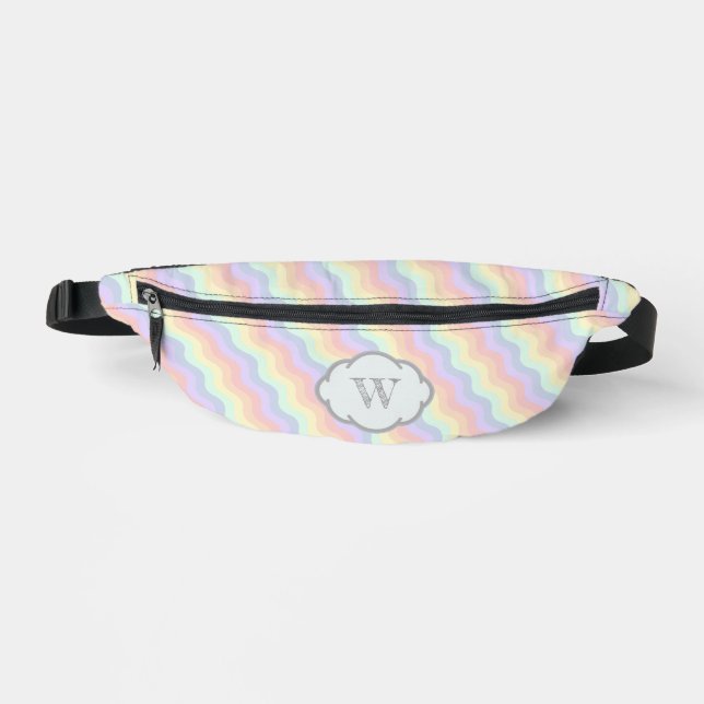 Sacs Banane Vagues arc-en-ciel pastel (Recto)