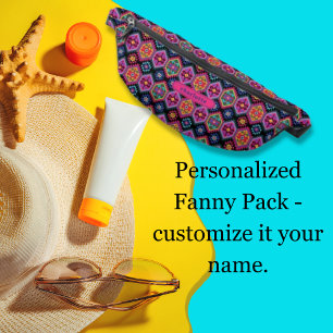 Sacs Banane Vintage de couleur ethnique Motif tribal péruvien