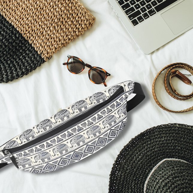 Sacs Banane Vintage Eléphant ethnique Motif tribal africain (Créateur téléchargé)