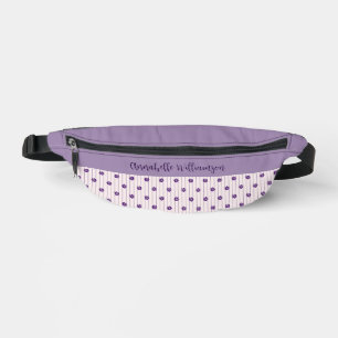 Sacs Banane Votre nom Elegant Violet & Broussailleux Stripes &
