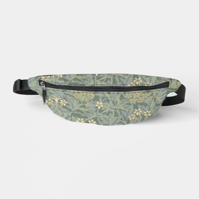 Sacs Banane William Morris Jasmine Bleu Vert Art Botanique (Recto)