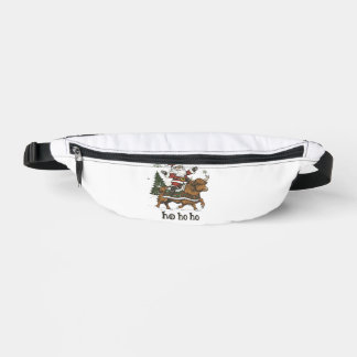 Sacs Banane Womens Xmas Tree Lighting Santa Riding Highland Co