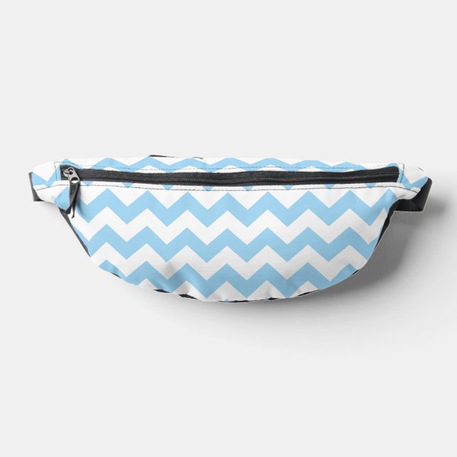 Sacs Banane Zigzag bleu, Chevron bleu, Motif géométrique (Poser)