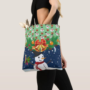 Sacs cabas pour femmes de Noël, Bonhomme de neige