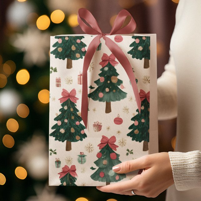 Sacs Cadeaux avec Arbres de Noël et Rubans (Créateur téléchargé)