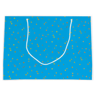 Sacs Cadeaux - Bleus avec des pois dorés