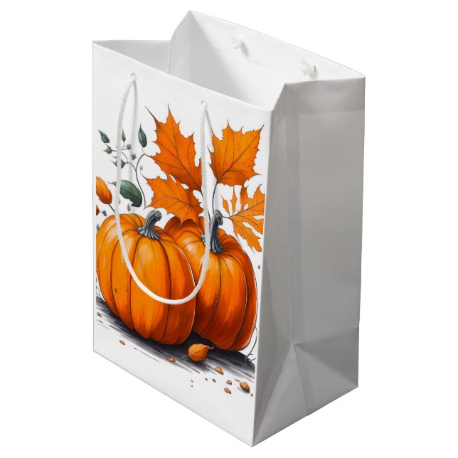 Sacs Cadeaux Citrouilles Bénédictions de Vacances (Dos Angle)