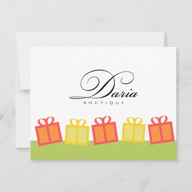 Sacs cadeaux de commerce de détail certificat cade (Devant)