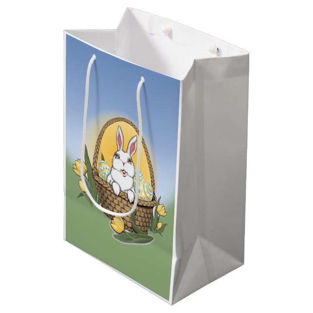 Sacs Cadeaux de Lapin de Pâques Paniers de Pâques  (Devant Angle)