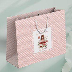 Sacs Cadeaux de Naissance Fleuris Rose Fée Chic