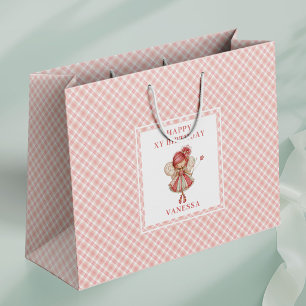 Sacs Cadeaux de Naissance Fleuris Rose Fée Magique