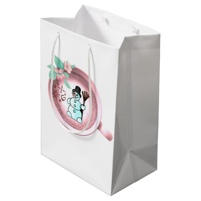 Sacs Cadeaux de Noël Bonhomme de Neige (Dos Angle)