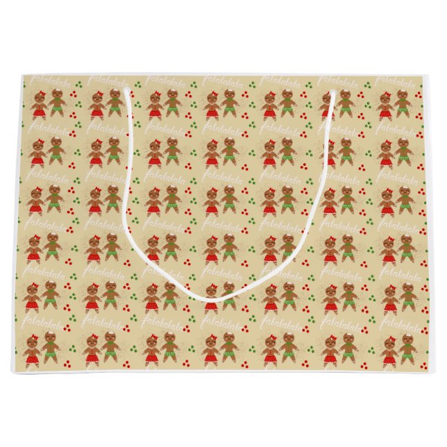 Sacs cadeaux de Noël en pain d'épice (Devant)