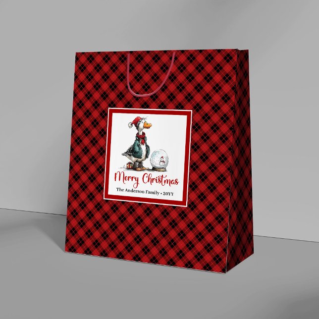 Sacs Cadeaux de Noël Rigolos et Fantaisistes pour  (Christmas Silly Goose Quirky Cartoon Gift Bags)